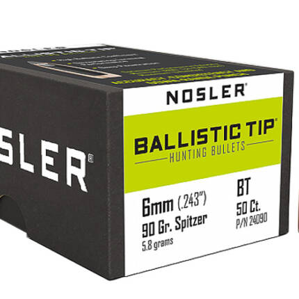 NOSLER 6MM 90GR BALLISTIC BULLET