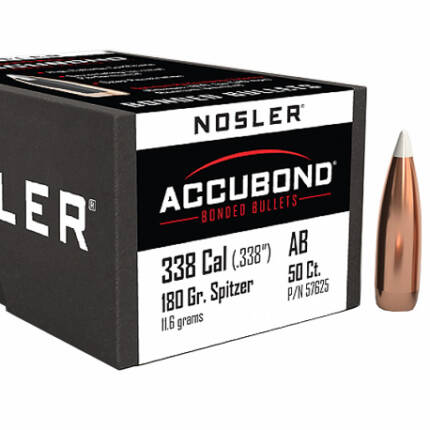 NOSLER 338CAL 180GR ACCUBOND BULLET 50CT