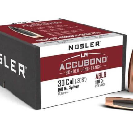 NOSLER 30CAL 190GR ACCUBOND LR BULLET 10