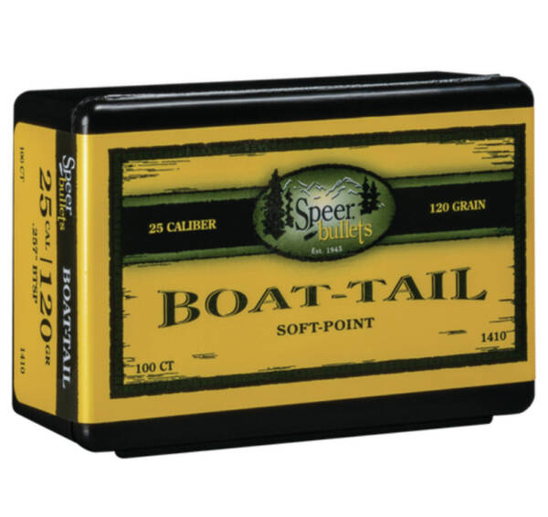 SPEER 25CAL 120GR BOAT TAIL SP 100CT 1410