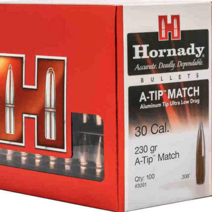 HORNADY 30CAL 230GR A-TIP MATCH 100CT 3091