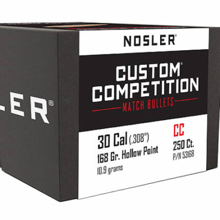 NOSLER 30CAL 168GR CUSTOM COMPETITION