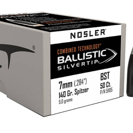 NOSLER 7MM 140GR BALLISTIC SILVERTIP