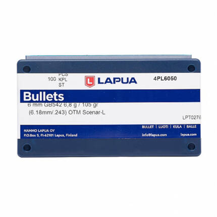 LAPUA 6MM 105GR SCENAR-L 100CT