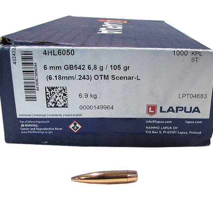 LAPUA 6MM 105GR SCENAR-L 1000CT