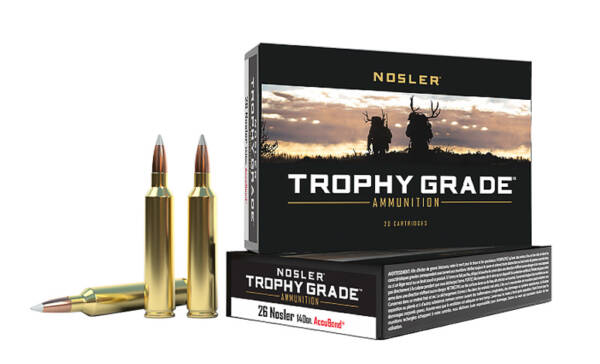 NOSLER 26 NOSLER 140GR ACCUBOND TROPHY GRADE