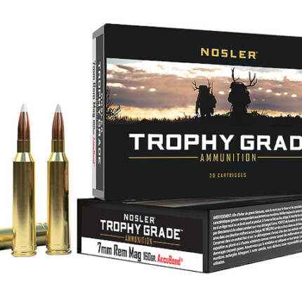 NOSLER 7REM MAG 160GR ACCUBOND TROPHY GRADE
