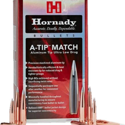 HORNADY 7MM 166GR A-TIP MATCH 100CT 2836