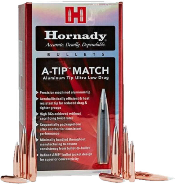 HORNADY 7MM 166GR A-TIP MATCH 100CT 2836