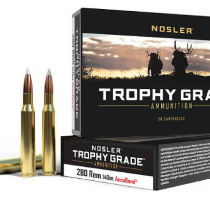 NOSLER 280REM 140GR ACCUBOND TROPHY GRADE