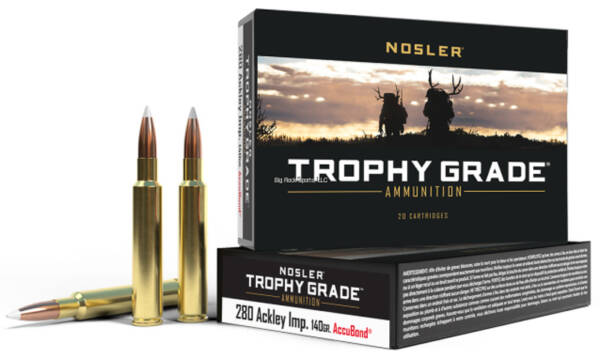 NOSLER 280 ACKLEY IMP 140GR ACCUBOND TROPHY GRADE