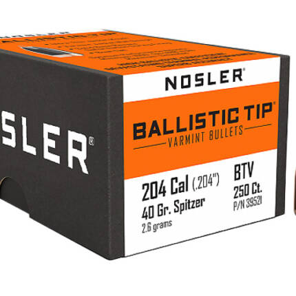 NOSLER 20CAL 40GR BALLISTIC BULLET 250CT