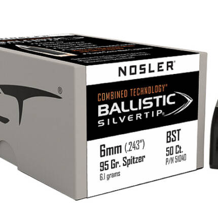 NOSLER 6MM 95GR SP BALLISTIC SILVERTIP