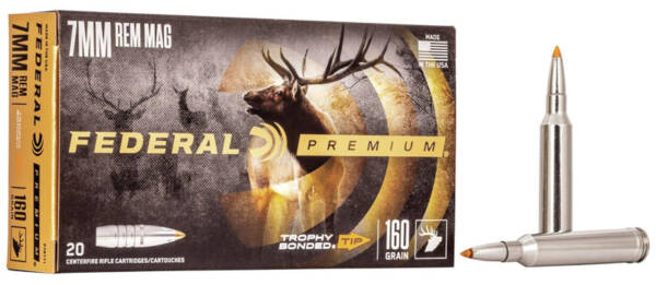 FEDERAL 7MM REM MAG 160GR TROPHY COPPER PREMIUM