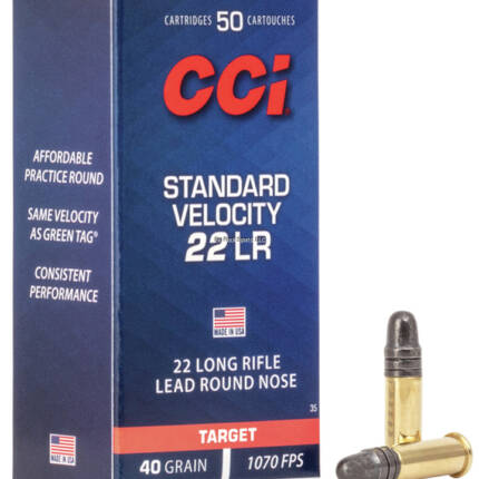 CCI 22LR 40GR STANDARD LEAD RN TARGET 50CT