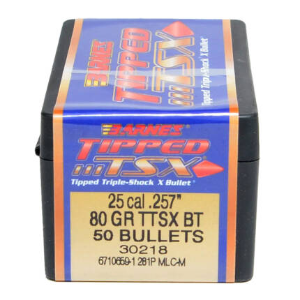 BARNES 25CAL 80GR TTSX BT 50CT 30218