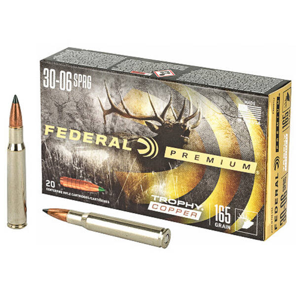 FEDERAL 30-06 SPRG 165GR TROPHY COPPER PREMIUM