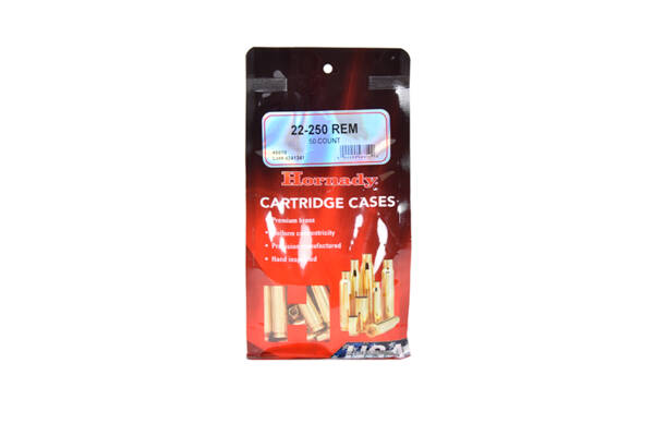 HORNADY 22-250 REM BRASS 50CT #8610