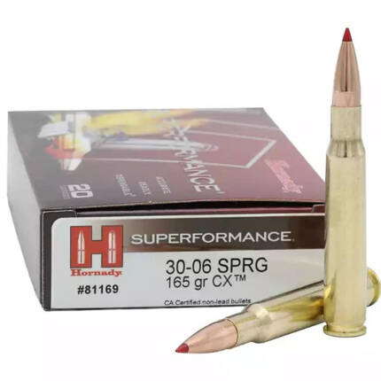 HORNADY 30-06 SPRG 165GR CX SUPERFORMANCE