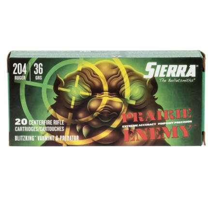 SIERRA 204 RUGER 36GR BLITZKING PRAIRIE ENEMY