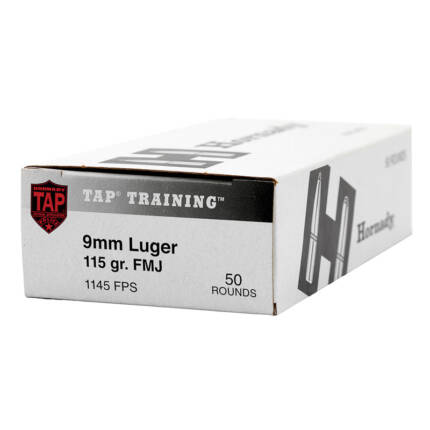 HORNADY 9MM LUGER 115GR FMJ TAP TRAINING 50CT PROHIBITED