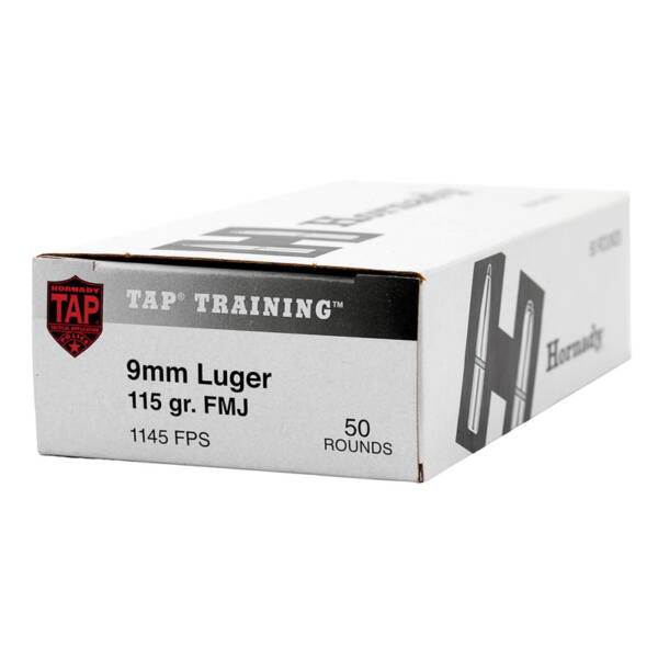 HORNADY 9MM LUGER 115GR FMJ TAP TRAINING 50CT PROHIBITED