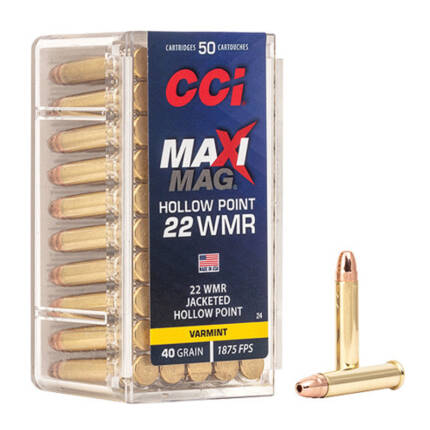 CCI 22WMR 30GR MAXI-MAG TNT JHP 50CT
