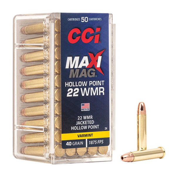 CCI 22WMR 30GR MAXI-MAG TNT JHP 50CT