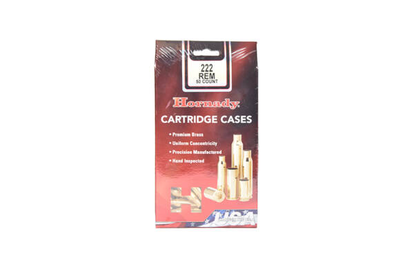 HORNADY 222 REM BRASS 50CT #8600