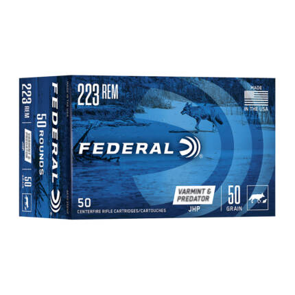 FEDERAL 223 REM 50GR JHP VARMINT + PREDATOR