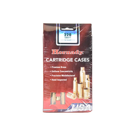 HORNADY 220 SWIFT BRASS 50CT #8615