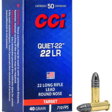 CCI 22LR 40GR LEAD RN QUIET-22 TARGET 50CT