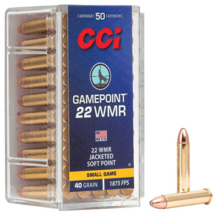 CCI 22WMR 40GR JSP GAMEPOINT 50CT
