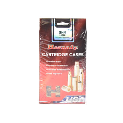 HORNADY 9MM LUGER BRASS 200CT #8720