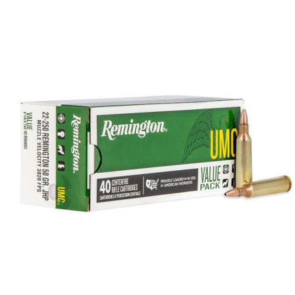 REMGINTON 22-250 REM 45GR JHP UMC 40CT