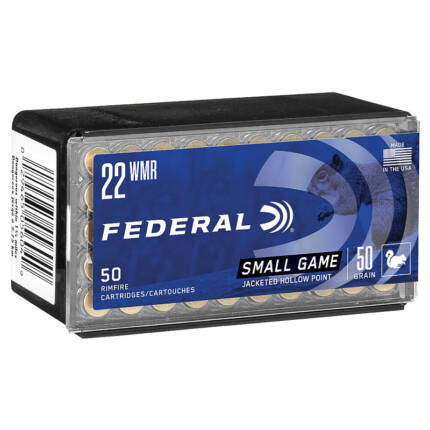 FEDERAL 22WMR 50GR JHP SMALL GAME 50CT
