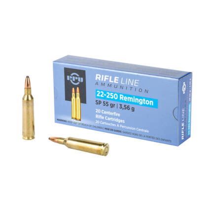 PPU 22-250 REM 55GR SP