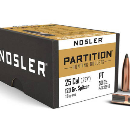 NOSLER 25CAL 120GR PARTITION 50CT 35643