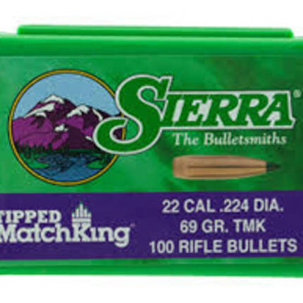SIERRA 22CAL 69GR HPBT TMK RIFLE BULLET