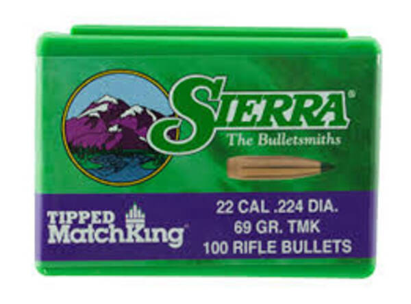 SIERRA 22CAL 69GR HPBT TMK RIFLE BULLET