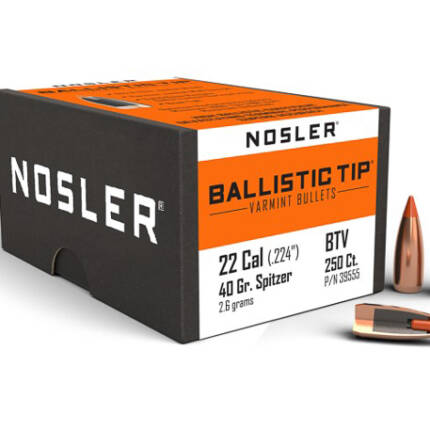 NOSLER 22CAL 40GR BALLISTIC TIP 250CT 39555