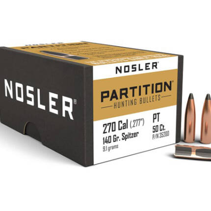 NOSLER 270CAL 140GR PARTITION 50CT 35200