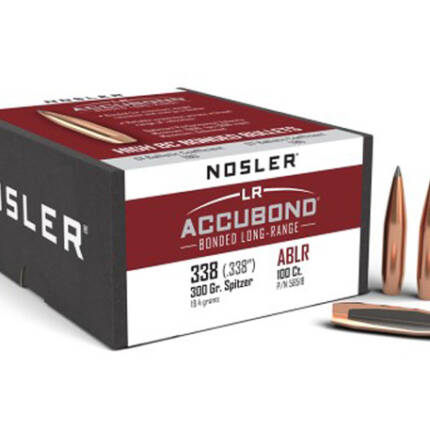 NOSLER 338CAL 300GR ACCUBOND LR 100CT 58518
