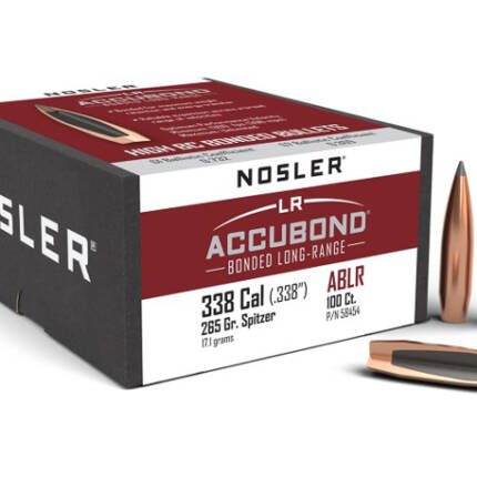 NOSLER 338CAL 265GR ACCUBOND LR 100CT 58454