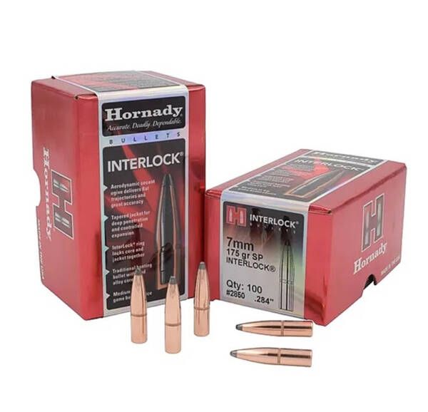 HORNADY 7MM 175GR SP INTERLOCK 100CT 2850