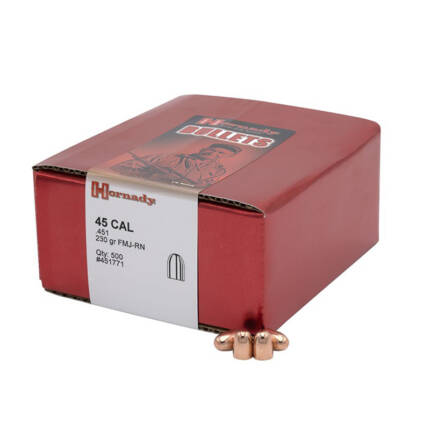 HORNADY 45CAL 230GR FMJ-RN 500CT 451771