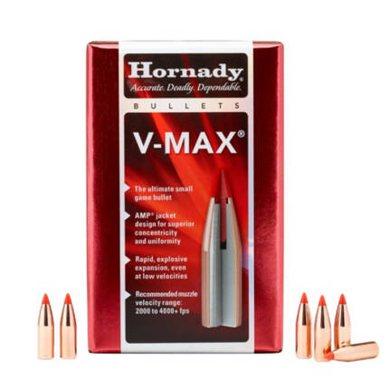HORNADY 22CAL 50GR V-MAX 100CT 22261