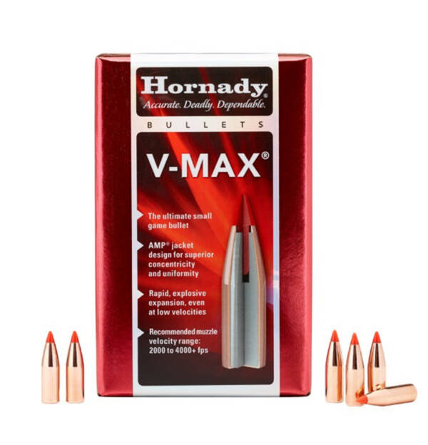 HORNADY 22CAL 50GR V-MAX 100CT 22261