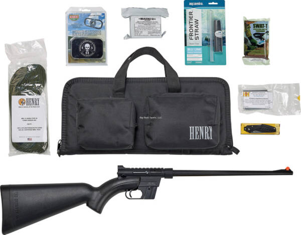 HENRY 22LR SURVIVAL RIFLE PACKAGE 8RD SYN BLACK H002BSGB