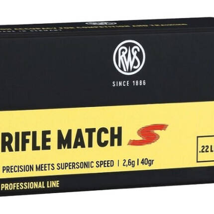 RWS 22LR 40GR RIFLE MATCH SOLID S 50CT